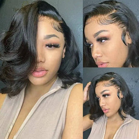 Body Wave Short Bob Wigs Pre Plucked 13x4 Lace Front Wigs Human Hair