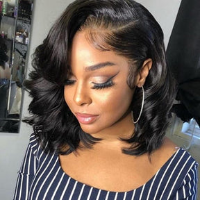 Body Wave Short Bob Wigs Pre Plucked 13x4 Lace Front Wigs Human Hair