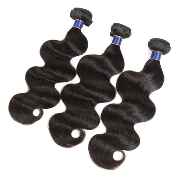 Body Wave Virgin Hair Weave 3 Bundles With 13x4 Lace Frontal