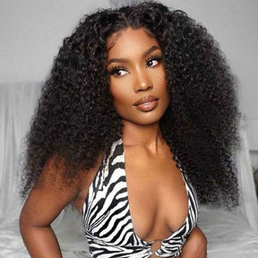 Brazilian Jerry Curl 13x6 Lace Front Wig Pre Plucked Curly Human Hair Wigs for Black Women