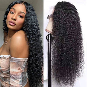 Brazilian Jerry Curl 13x6 Lace Front Wig Pre Plucked Curly Human Hair Wigs for Black Women