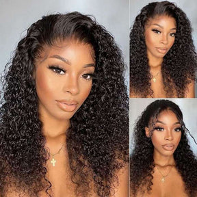 Brazilian Jerry Curl 13x6 Lace Front Wig Pre Plucked Curly Human Hair Wigs for Black Women