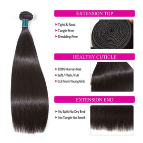 Bundle Sale 9A Straight Hair Weave Bundles 100% Unprocessed Virgin Human Hair