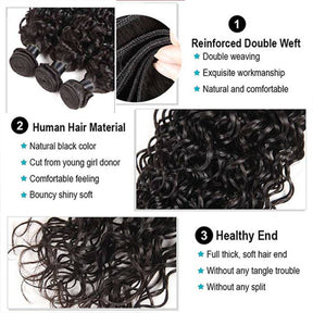 Bundle Sale Water Wave Bundles 100% Unprocessed Virgin Human Hair