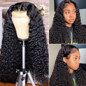 Deep Wave 13x4 HD Lace Front Wigs 100% Human Hair High Density Lace Wig