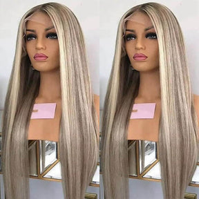 Exclusive Original-Blonde Balayage Transparent HD 13x4 Lace Frontal Wig Straight & Body Wave Human Hair