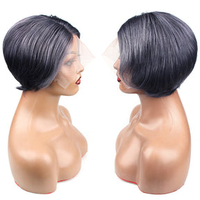 Flash Sale-Pixie Cut Wigs Short Bob Grey Natural Looking Straight Wig