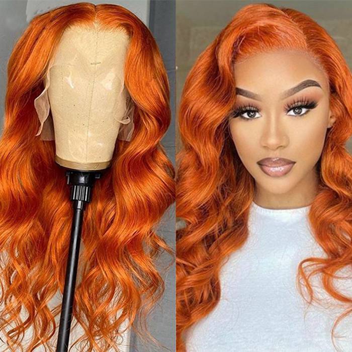 Ginger Lace Front Wig Body Wave 13x4 Lace Frontal Human Hair Wigs For Women