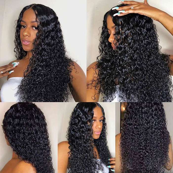 HD Lace Frontal Wigs Brazilian Human Hair Jerry Curly Wig