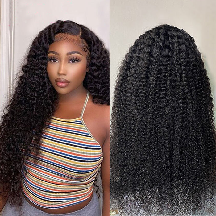 HD Lace Frontal Wigs Brazilian Human Hair Jerry Curly Wig