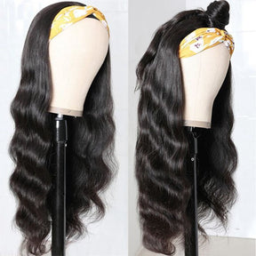 Headband Wigs Body Wave Human Hair Head Scarf Human Hair Wigs