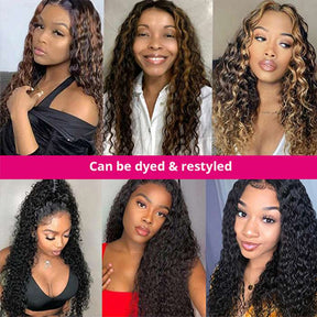 Highlight Deep Wave Frontal Wig 13x4 Lace Front Wigs Human Hair Wigs