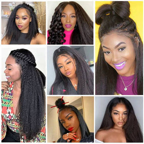 Human Hair Lace Wigs 4x4 5x5 Kinky Straight Brazilian Hair Lace Wig