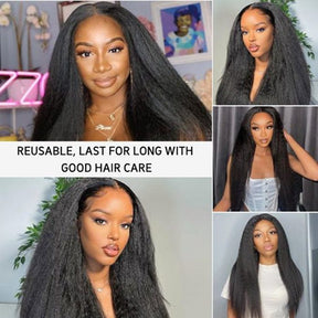 Human Hair Lace Wigs 4x4 5x5 Kinky Straight Brazilian Hair Lace Wig