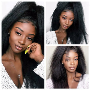 Human Hair Lace Wigs 4x4 5x5 Kinky Straight Brazilian Hair Lace Wig