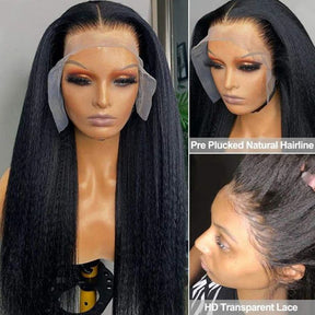 Human Hair Lace Wigs 4x4 5x5 Kinky Straight Brazilian Hair Lace Wig