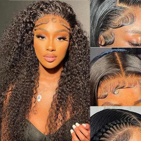 Kinky Curly 13x6 HD Transparent Full Lace Front Human Hair Wig