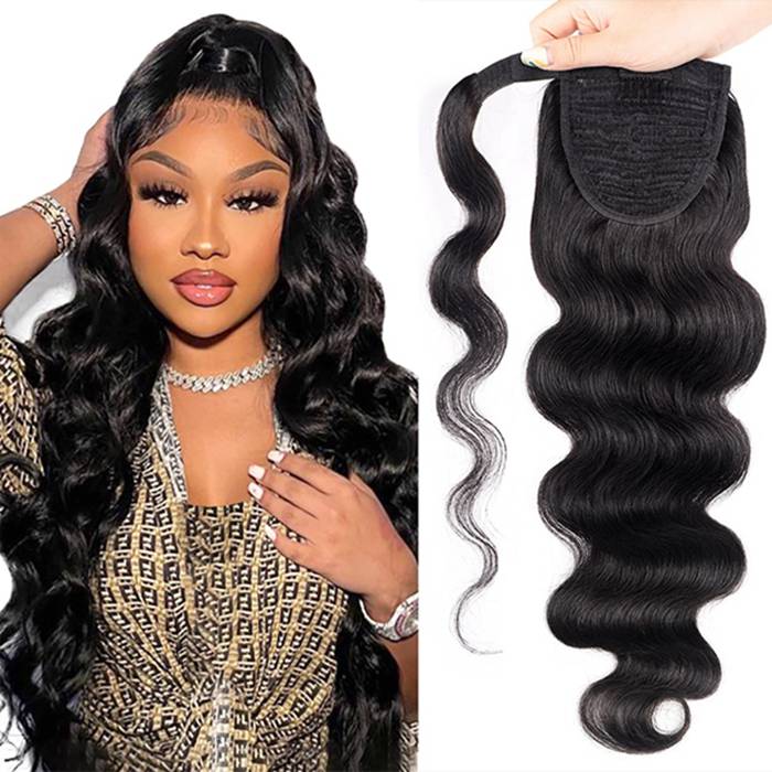 Long Body Wave Ponytail Human Hair Brazilian Wig For Women