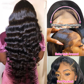 Loose Deep Wave 5x5 HD Lace Closure Pre Plucked Human Hair