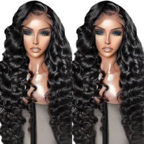 HD Transparent Lace Wig 13x4 Loose Wave Human Hair Wig Pre Plucked Hairline