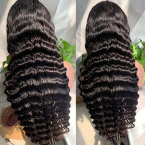 Loose Deep Wave Wig Preplucked Hairline HD Transparent Skin Melt Lace Front 13x4 Human Hair Wigs