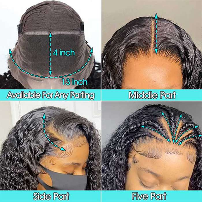 Loose Deep Wave Wig Preplucked Hairline HD Transparent Skin Melt Lace Front 13x4 Human Hair Wigs