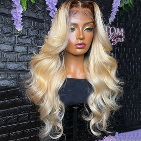1B/613 13x4 Body Wave Lace Front Ombre Human Hair Wigs