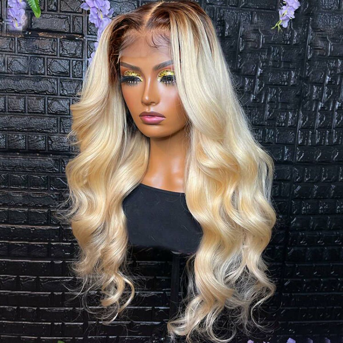 1B/613 13x4 Body Wave Lace Front Ombre Human Hair Wigs