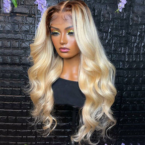 1B/613 13x4 Body Wave Lace Front Ombre Human Hair Wigs