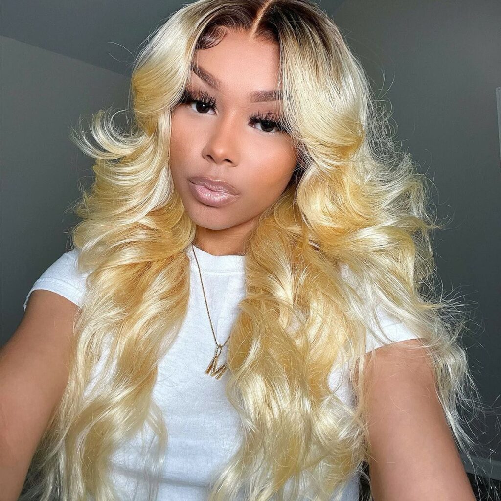 1B/613 13x4 Body Wave Lace Front Ombre Human Hair Wigs