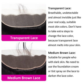 Transparent Lace Frontal Deep Wave 13x4 Ear to Ear Lace Frontal Human Hair 12A Best Quality
