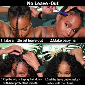 V Part Wig Natural Scalp Water Wave Human Hair Wigs