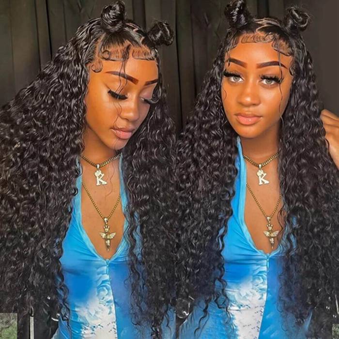 Water Wave 13x4 13x6 Transparent Lace Frontal Wig Brazilian Human Hair Wigs