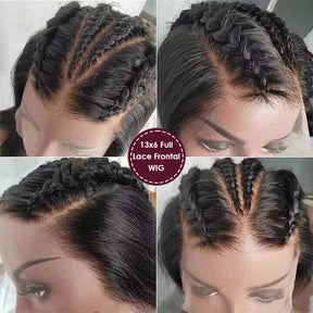 Water Wave 13x6 HD Transparent Full Lace Frontal Human Hair Wig