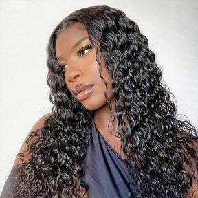 Water Wave 13x6 HD Transparent Full Lace Frontal Human Hair Wig
