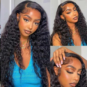 Water Wave 13x6 HD Transparent Full Lace Frontal Human Hair Wig