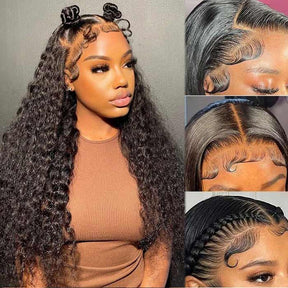 Water Wave 13x6 HD Transparent Full Lace Frontal Human Hair Wig