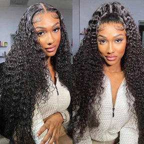 Water Wave 13x6 HD Transparent Full Lace Frontal Human Hair Wig