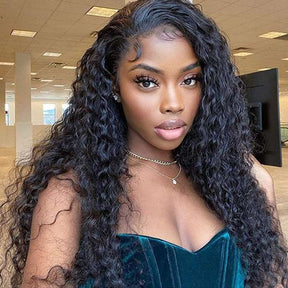 Water Wave Hair 13x4 Lace Front Wigs Glueless HD Transparent Lace Wig Pre-plucked Hairline