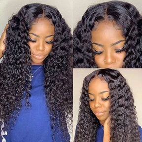 Water Wave Hair 13x4 Lace Front Wigs Glueless HD Transparent Lace Wig Pre-plucked Hairline