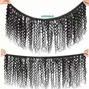 Water Wave Virgin Hair Weave 3 Bundles With 13x4 Lace Frontal