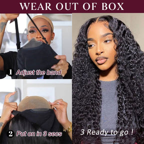 Wear And Go-Deep Wave HD Glueless Human Hair Pre Cut Lace Wig