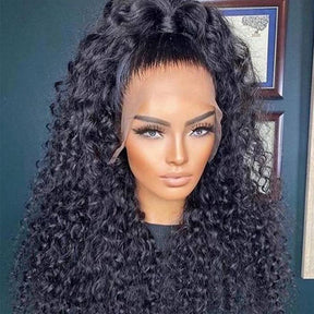 Brazilian Jerry Curl 13x6 Lace Front Wig Pre Plucked Curly Human Hair Wigs for Black Women