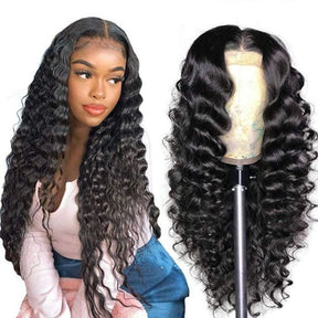 13x4 13x6 Transparent Skin Melt Loose Deep Wave Lace Front Wig Human Hair Wigs