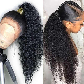 Deep Wave HD Full Lace Frontal Human Hair Wigs Pre Plucked